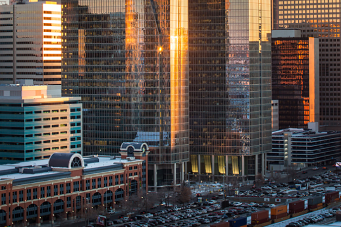 downtown area with tall buildings Office Door Supplier,Office Door Maintenance,